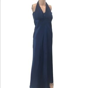 David’s Bridal Empire Navy Blue Bridesmaids Prom Fancy Gown Dress